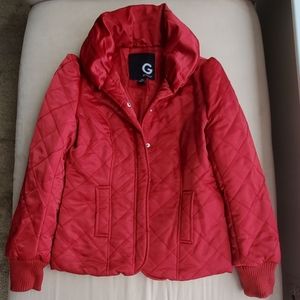 Deep Red Guess Winter Jacket
